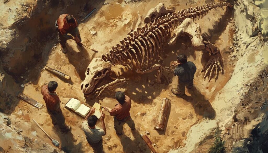 Dinosaur excavation