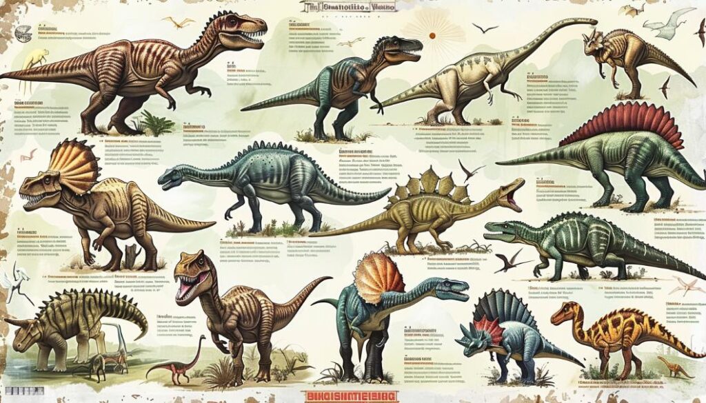 Types and characteristics of dinosaurs