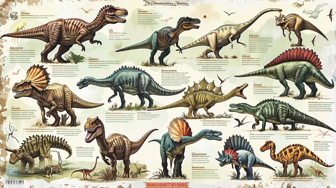 Types and characteristics of dinosaurs
