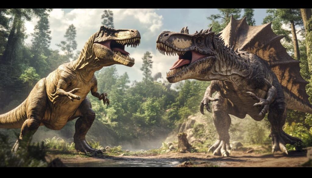 Tyrannosaurus Rex and Spinosaurus