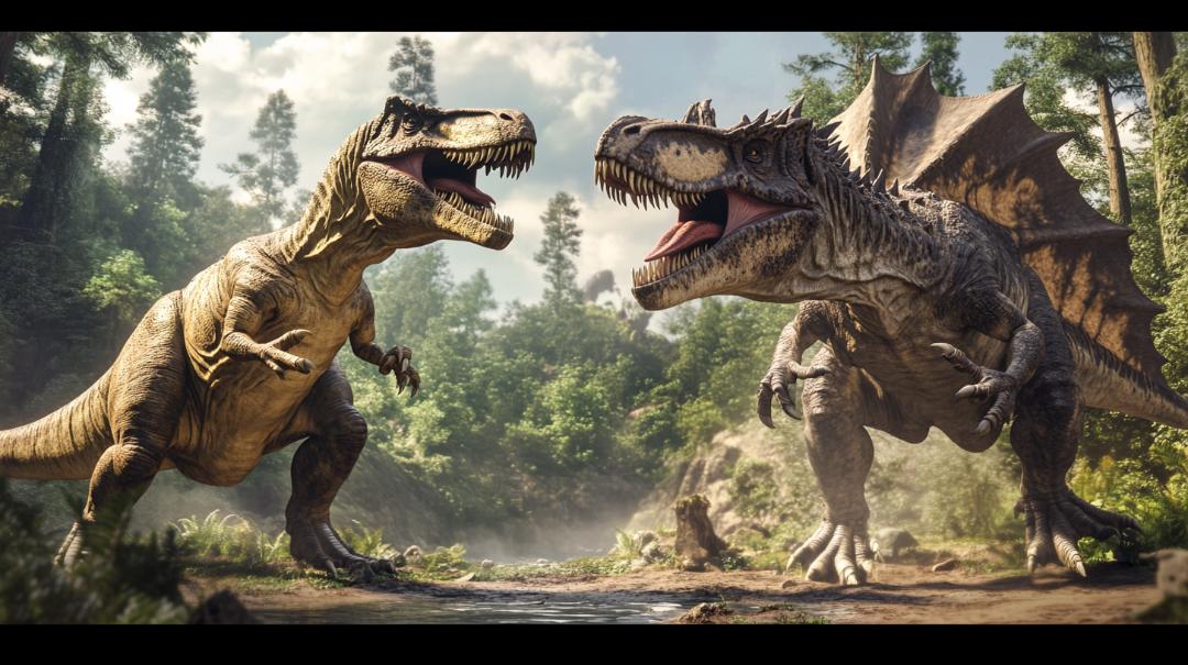 Tyrannosaurus Rex and Spinosaurus