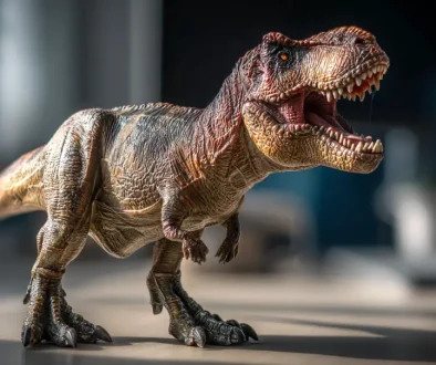 フェバリットのティラノサウルスフィギュアをイメージしたリアルな恐竜模型のビジュアル