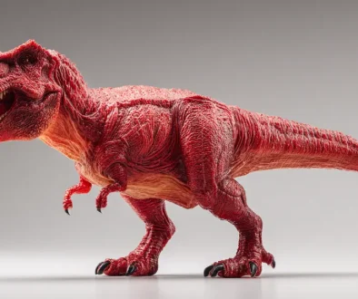 ハピネット ブロッコ ダイナソーシリーズ レッドティラノをイメージした赤いティラノサウルスの恐竜フィギュア