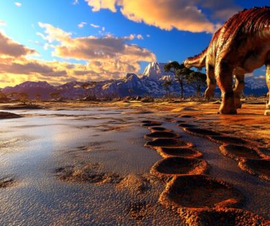 Mystery left by dinosaur footprints