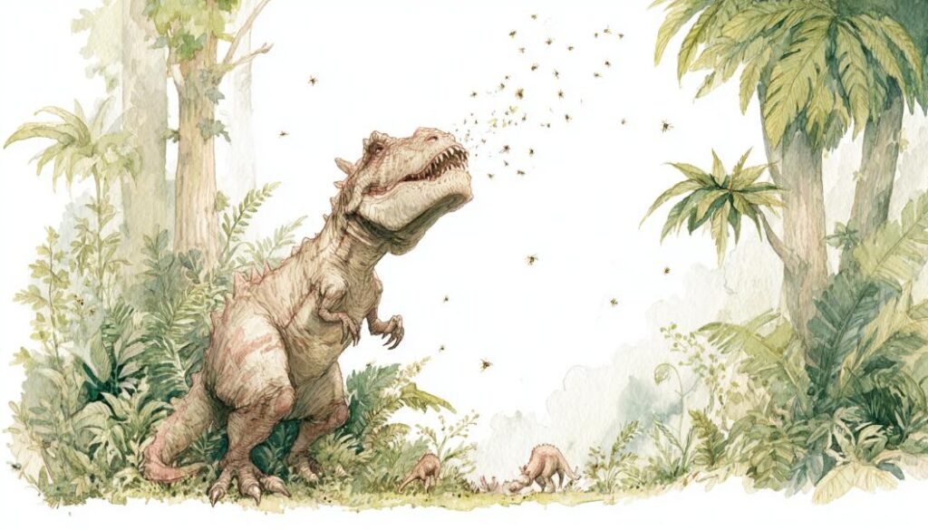 What happens when a dinosaur sneezes
