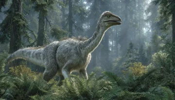 肉食恐竜から植物食へ進化する過程を示す獣脚類恐竜の復元イメージ