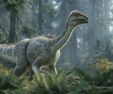 肉食恐竜から植物食へ進化する過程を示す獣脚類恐竜の復元イメージ