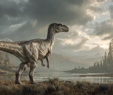 白亜紀中期の北米でティラノ以前に頂点捕食者として存在していた巨大肉食恐竜シアッツの復元イメージ